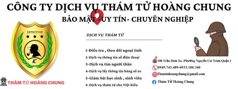 Văn phòng Thám tử Hoàng Chung hoạt động lâu năm tại TPHCM